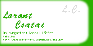 lorant csatai business card